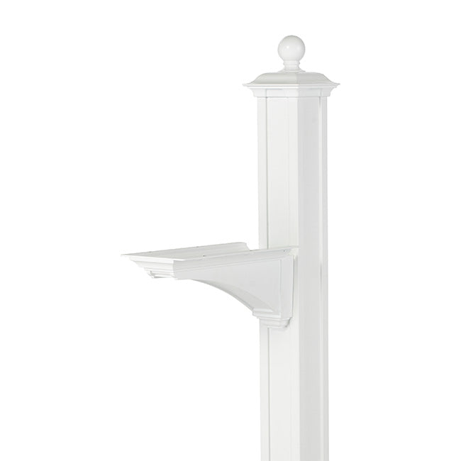 Whitehall Balmoral Mailbox with Monogram and Post, White