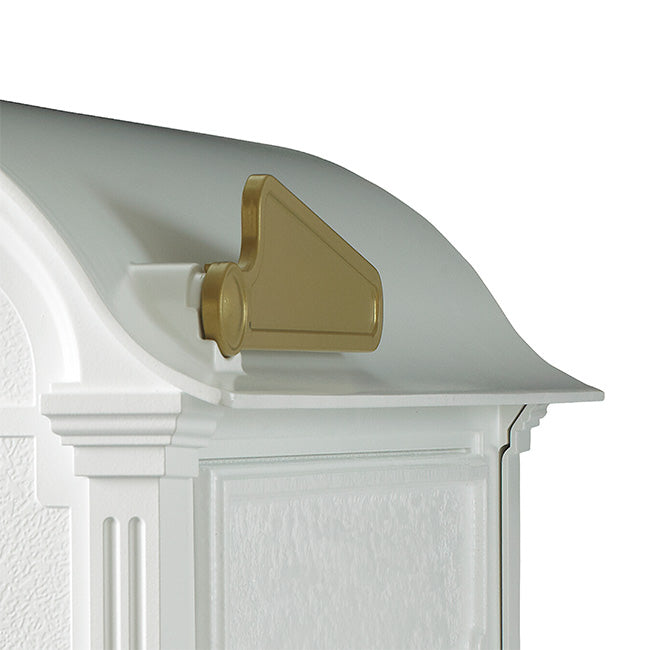 Whitehall Balmoral Mailbox with Monogram and Post, White