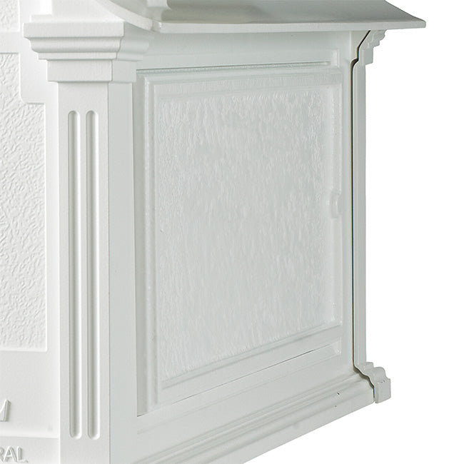 Whitehall Balmoral Mailbox with Monogram and Post, White