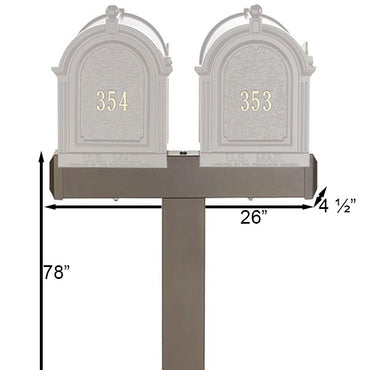 Whitehall Dual Personalized Mailboxes Package, Bronze