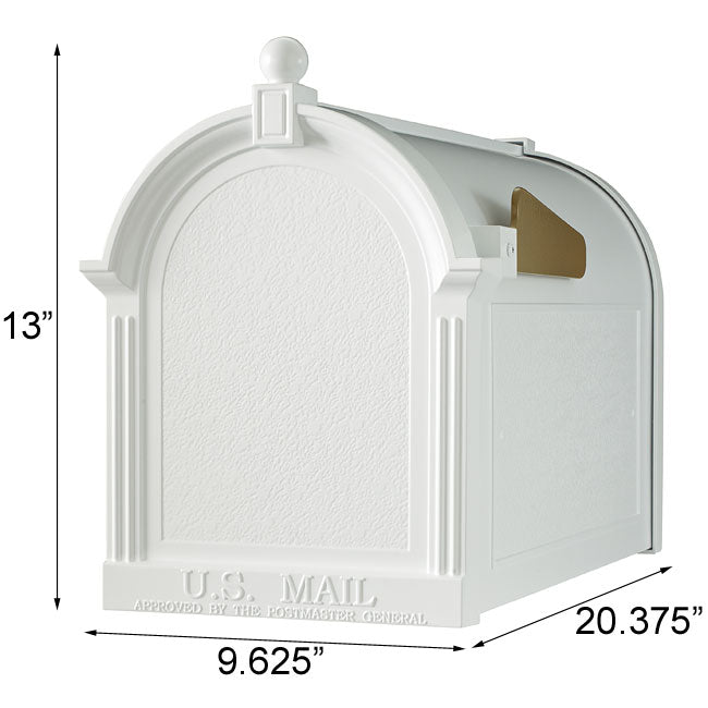 Whitehall Triple Personalized Mailboxes Package, White