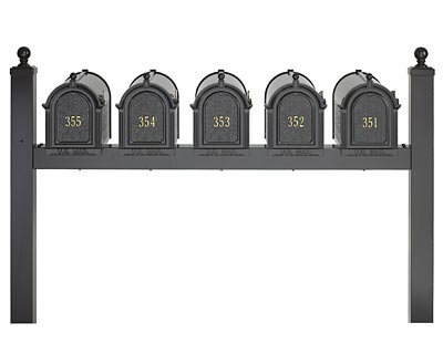 Whitehall Quint Personalized Mailboxes Package, Black