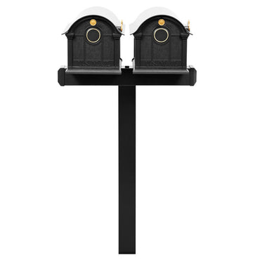 Whitehall Classic Custom Balmoral Mailbox Duo, Black/Gold