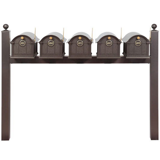 Whitehall Grand Custom Balmoral Mailbox Quint, Bronze/Gold