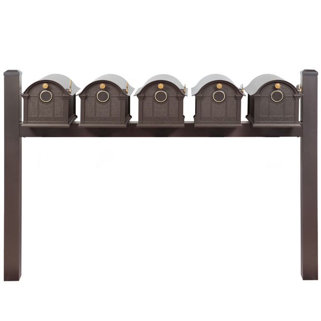 Whitehall Classic Custom Balmoral Mailbox Quint, Bronze/Gold