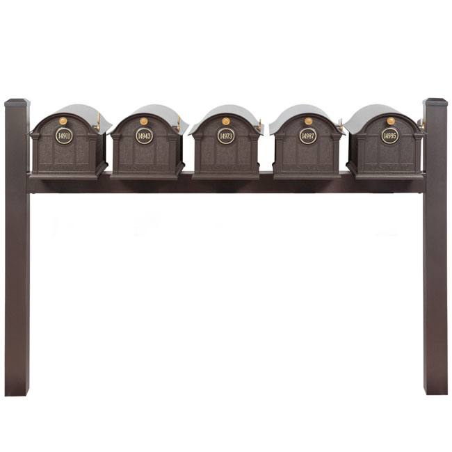 Whitehall Classic Custom Balmoral Mailbox Quint, Bronze/Gold