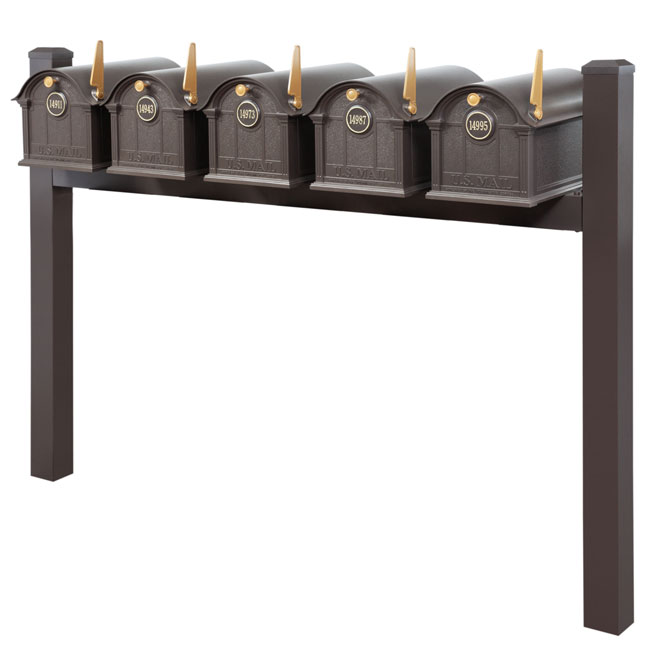 Whitehall Classic Custom Balmoral Mailbox Quint, Bronze/Gold