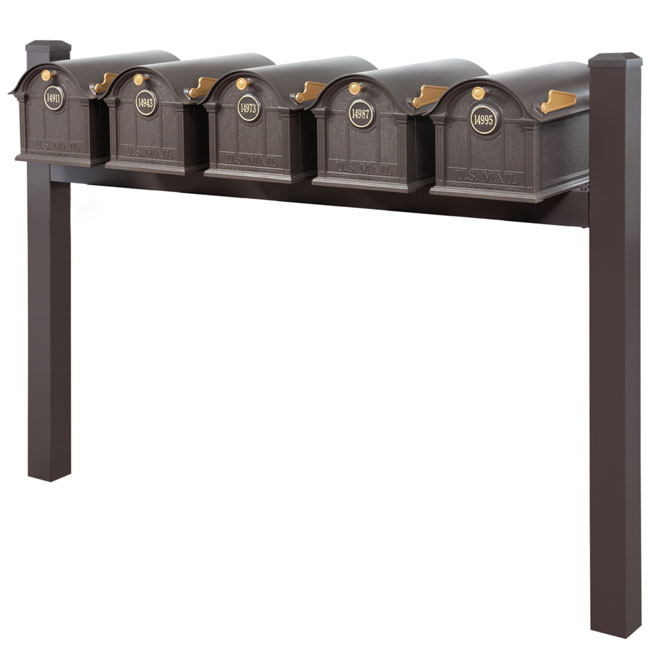 Whitehall Classic Custom Balmoral Mailbox Quint, Bronze/Gold