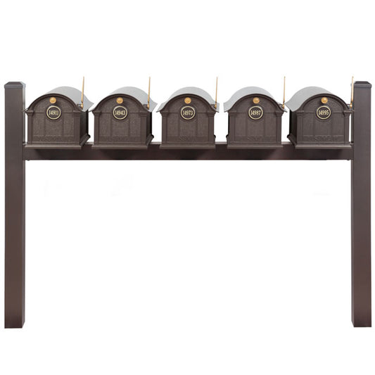 Whitehall Classic Custom Balmoral Mailbox Quint, Bronze/Gold
