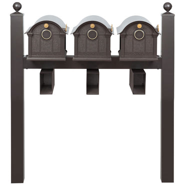 Whitehall Superior Custom Balmoral Mailbox Trio, Bronze/Gold