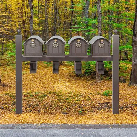 Whitehall Superior Custom Balmoral Mailbox Quad, Bronze/Gold
