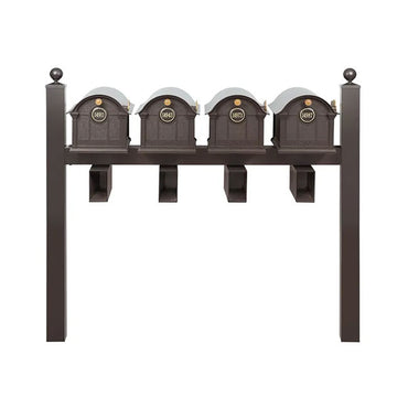 Whitehall Superior Custom Balmoral Mailbox Quad, Bronze/Gold