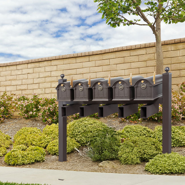 Whitehall Superior Custom Balmoral Mailbox Quint, Brnz/Gld
