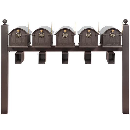 Whitehall Superior Custom Balmoral Mailbox Quint, Brnz/Gld
