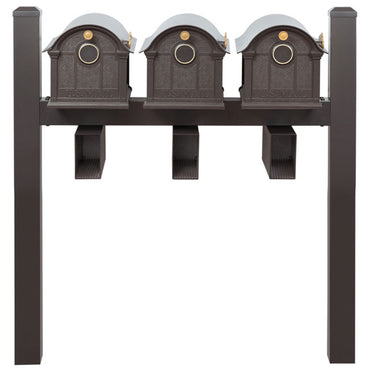 Whitehall Deluxe Custom Balmoral Mailbox Trio, Bronze/Gold