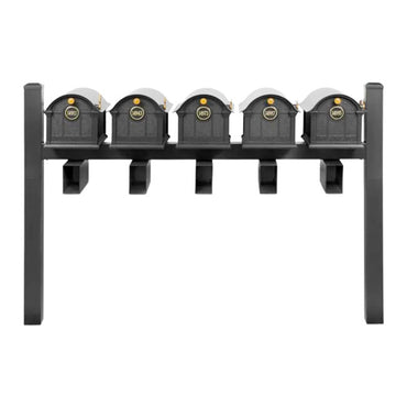 Whitehall Deluxe Custom Balmoral Mailbox Quint, Black/Gold