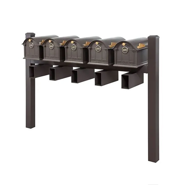 Whitehall Deluxe Custom Balmoral Mailbox Quint, Bronze/Gold