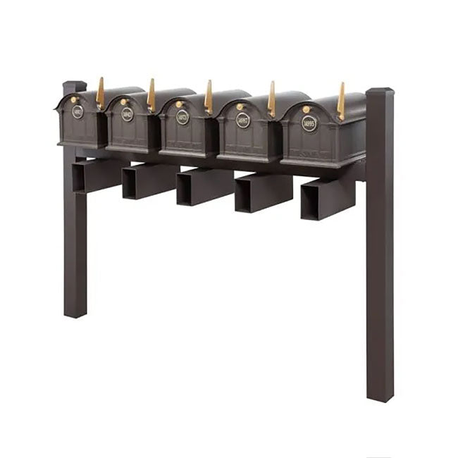 Whitehall Deluxe Custom Balmoral Mailbox Quint, Bronze/Gold