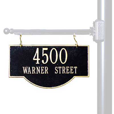 Whitehall Two-Sided Hanging Arch Sign, 2 Line