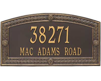 Whitehall Hamilton Wall Plaque, Estate, 2 Line