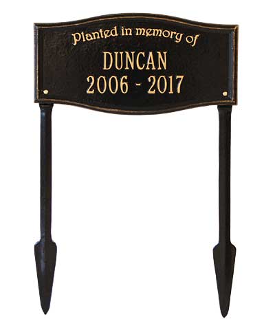 Whitehall Vicksburg Memorial Lawn Marker, "Planted", 2 Line