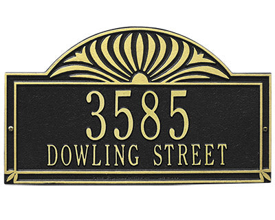 Whitehall Sunburst Wall Plaque, Estate, 2 Line