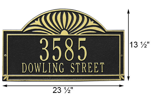 Whitehall Sunburst Wall Plaque, Estate, 2 Line