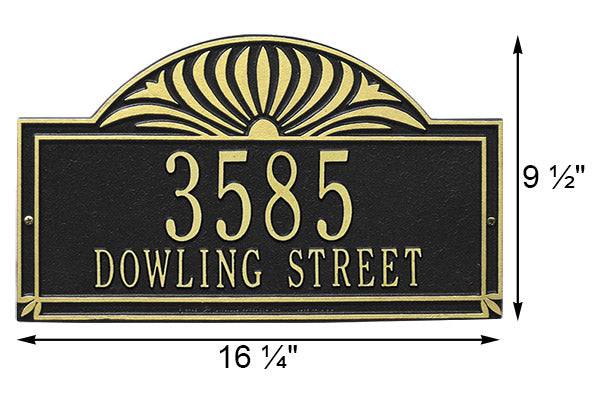 Whitehall Sunburst Wall Plaque, Standard, 2 Line