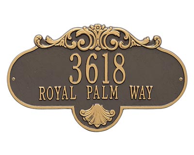 Whitehall Rochelle Wall Plaque, Grande, 2 Line
