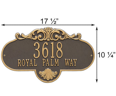 Whitehall Rochelle Wall Plaque, Grande, 2 Line