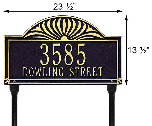 Whitehall Sunburst Lawn Marker, Estate, 2 Line