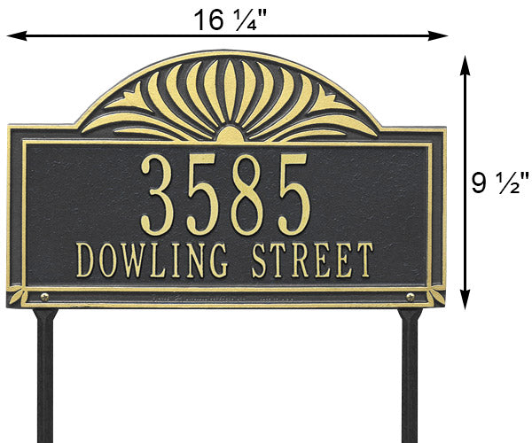 Whitehall Sunburst Lawn Marker, Standard, 2 Line