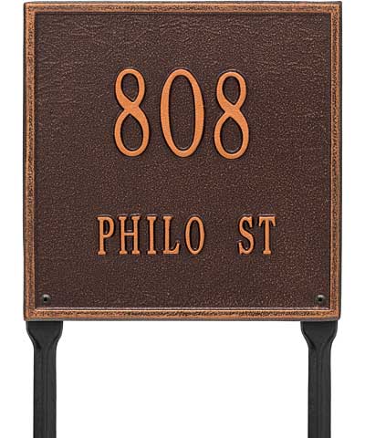 Whitehall Square Lawn Marker, Standard, 2 Line