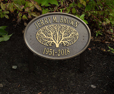 Whitehall Great Oak Memorial Lawn Marker, 2 Line