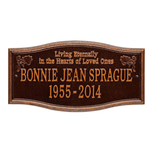 Whitehall Alexandria Memorial Wall Plaque,"Living Eternally"