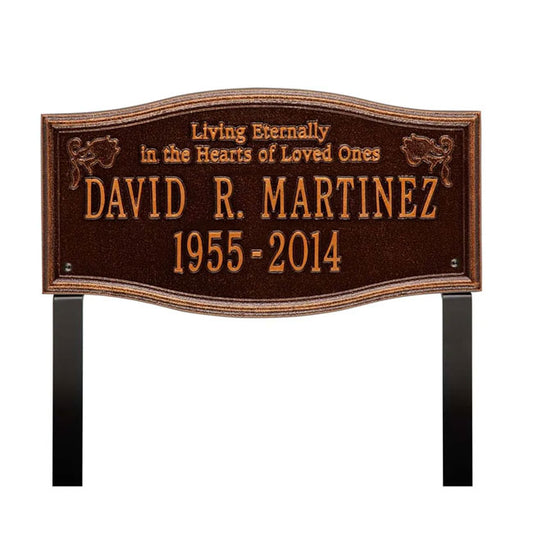 Whitehall Alexandria Memorial Lawn Marker,"Living Eternally"