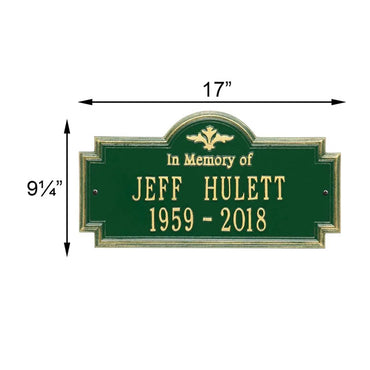 Whitehall Arlington Memorial Wall Plaque, "In Memory of"