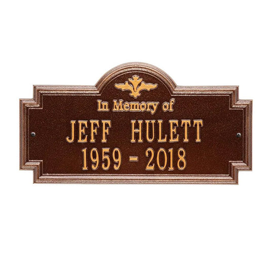 Whitehall Arlington Memorial Wall Plaque, "In Memory of"