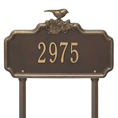 Whitehall Chickadee and Ivy Garden Marker, Standard, 1 Line
