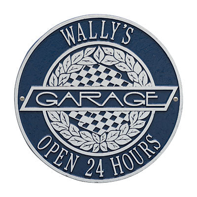 Whitehall Victory Lane Garage Wall Plaque, Standard, 2 Line