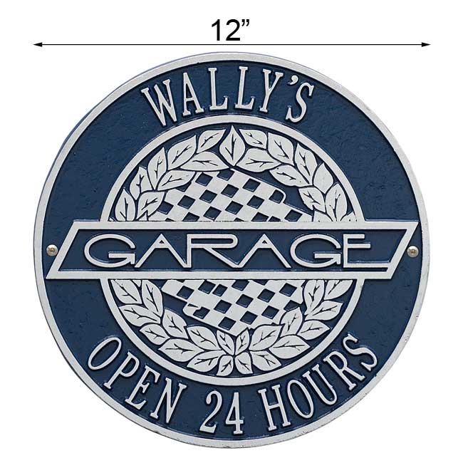 Whitehall Victory Lane Garage Wall Plaque, Standard, 2 Line