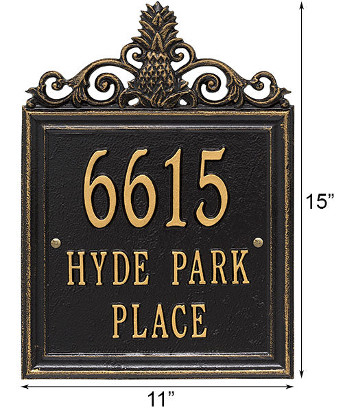 Whitehall Lanai Wall Plaque, Standard, 3 Line