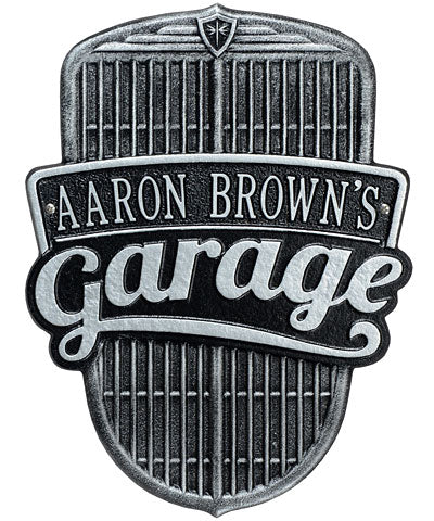 Whitehall Car Grille "Garage" Wall Plaque, Standard, 1 Line
