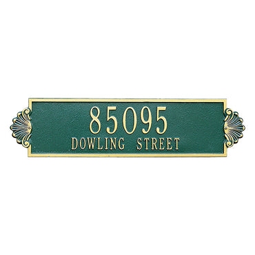 Whitehall Shell Horizontal Wall Plaque, Estate, 2 Line