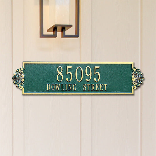 Whitehall Shell Horizontal Wall Plaque, Estate, 2 Line