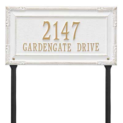 Whitehall Gardengate Lawn Marker, Grande, 2 Line