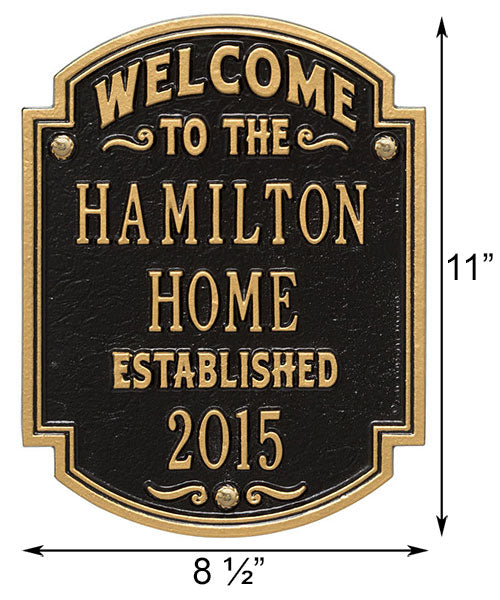 Whitehall Heritage Welcome Anniversary Wall Plaque, 3 Line