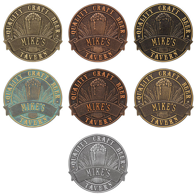 Whitehall "Quality Craft Beer Tavern" Wall Plaque, Std, 1 Ln