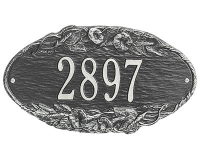 Whitehall Morning Glory Oval Wall Plaque, Standard, 1 Line