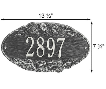Whitehall Morning Glory Oval Wall Plaque, Standard, 1 Line
